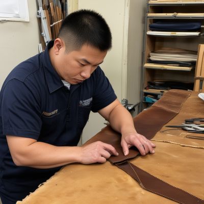 David Chen, expert leather repair craftsman specializing in complex restorations