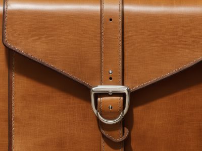 Sun-damaged leather accessories losing color and texture